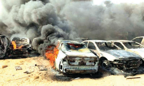 മു​നി​സി​പ്പാ​ലി​റ്റി റി​സ​ർ​വേ​ഷ​ൻ ഗാ​രേ​ജി​ൽ തീ​പി​ടി​ത്തം