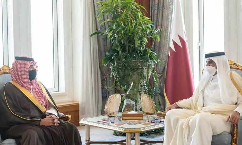 സൗദി ആഭ്യന്തരമന്ത്രി അമീറിനെ സന്ദർശിച്ചു സൗദി ആഭ്യന്തരമന്ത്രി അമീറിനെ സന്ദർശിച്ചു