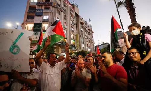 തടവു ചാടിയവർക്ക്​ ഐക്യദാർഢ്യം; ഫലസ്​തീൻ റാലിക്കുനേരെ ഇസ്രായേൽ ആക്രമണം