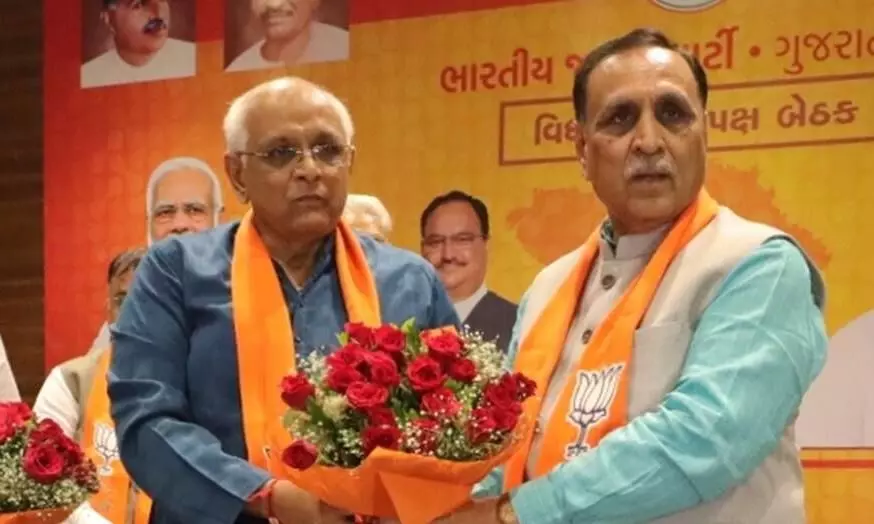 bhupendra patel with vijay rupani
