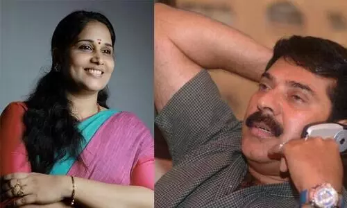 thrissur poonkunnam councillor athiras  facebook post about mammootty