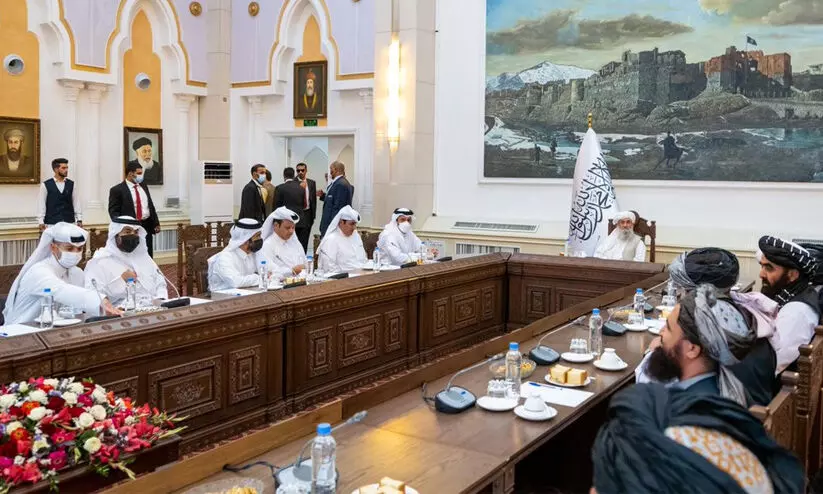 ഖത്തർ ഉപപ്രധാനമന്ത്രി കാബൂളിൽ; അഫ്ഗാൻ സർക്കാറുമായി ചർച്ച നടത്തി ഖത്തർ ഉപപ്രധാനമന്ത്രി കാബൂളിൽ; അഫ്ഗാൻ സർക്കാറുമായി ചർച്ച നടത്തി