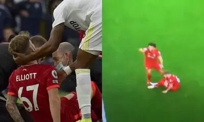 ലിവർപൂളിന്റെ 18 കാരൻ എല്ലിയോട്ടിന്റെ എല്ലു പൊട്ടി- വിഡിയോ ലിവർപൂളിന്റെ 18 കാരൻ എല്ലിയോട്ടിന്റെ എല്ലു പൊട്ടി- വിഡിയോ