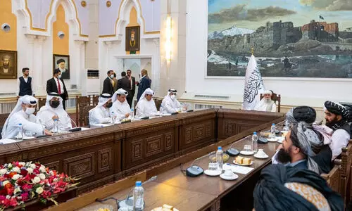 ഖത്തർ ഉപപ്രധാനമന്ത്രി കാബൂളിൽ; അഫ്​ഗാൻ സർക്കാറുമായി ചർച്ച നടത്തി