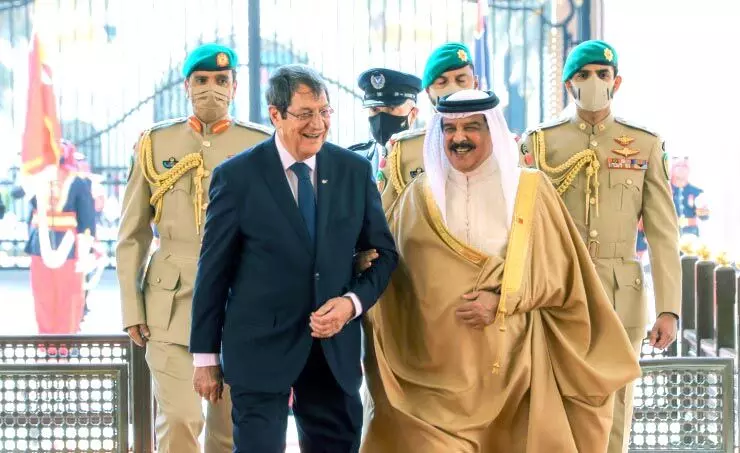 ഹമദ് രാജാവ് സൈപ്രസ് പ്രസിഡൻറുമായി കൂടിക്കാഴ്ച നടത്തി ഹമദ് രാജാവ് സൈപ്രസ് പ്രസിഡൻറുമായി കൂടിക്കാഴ്ച നടത്തി