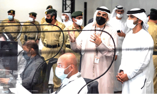 ശൈഖ്​ മൻസൂർ എക്​സ്​പോയിലെ സുരക്ഷ മുന്നൊരുക്കം വിലയിരുത്തി