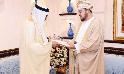 ഒ​മാ​ൻ സു​ൽ​ത്താ​ന്​ ബ​ഹ്​​റൈ​ൻ രാ​ജാ​വി​െൻറ സ​ന്ദേ​ശം