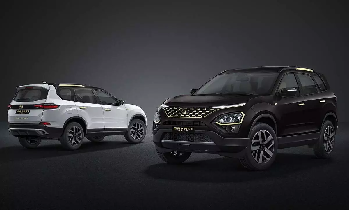 Tata Safari Gold edition launched with gold accents inside out