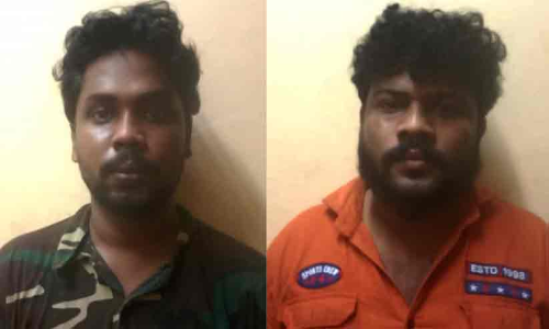 മൃഗാശുപത്രി ജീവനക്കാരിയുടെ സ്വർണമാല പൊട്ടിച്ച രണ്ടുപേർ പിടിയിൽ