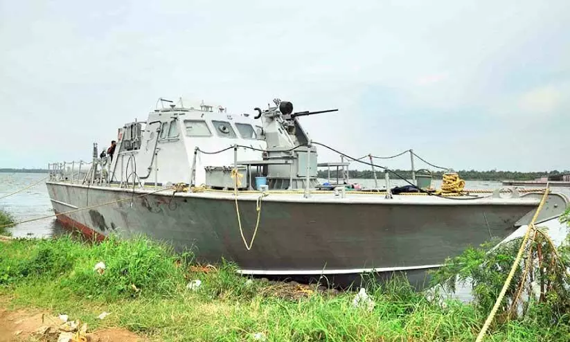 Navy ship in thanneermukkom Navy ship in thanneermukkom