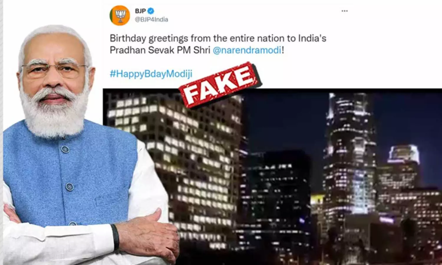 ​മോദിയുടെ നേട്ടങ്ങൾ വിവരിച്ച്​ ബി.ജെ.പി പുറത്തിറക്കിയ വിഡിയോയിൽ അമേരിക്കൻ നഗരം ലോസ്​ ആഞ്ചലെസും VIDEO