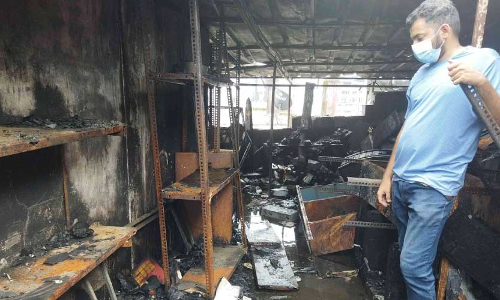 വ്യാപാര കേന്ദ്രത്തിലെ തീപിടിത്തം; ആറു ലക്ഷത്തിന്‍റെ നാശം