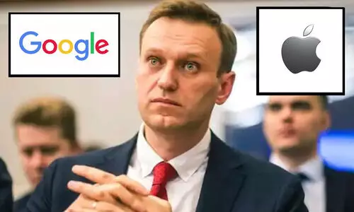 ഭീരുക്കൾ, പുടിനോട്​ വിധേയത്വം; ഗൂഗിളിനെയും ആപ്പിളിനെയും രൂക്ഷമായി വിമർശിച്ച്​ നവാൽനി