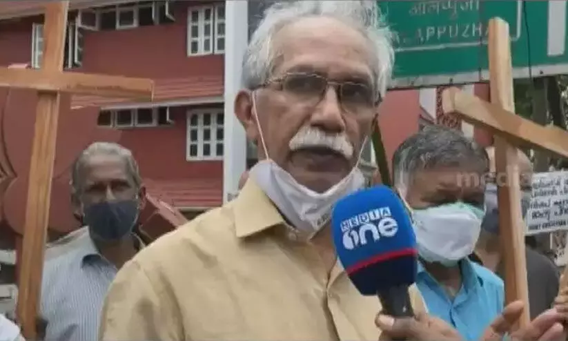 പാലാ ബിഷപ്പിനെതിരെ കെ.സി.ബി.സി ആസ്ഥാനത്തേക്ക്​ പ്രതിഷേധ മാർച്ച്​