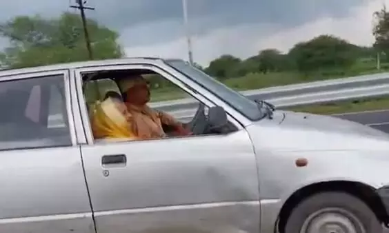 90 year old  grandma from MP stuns CM with driving skills on