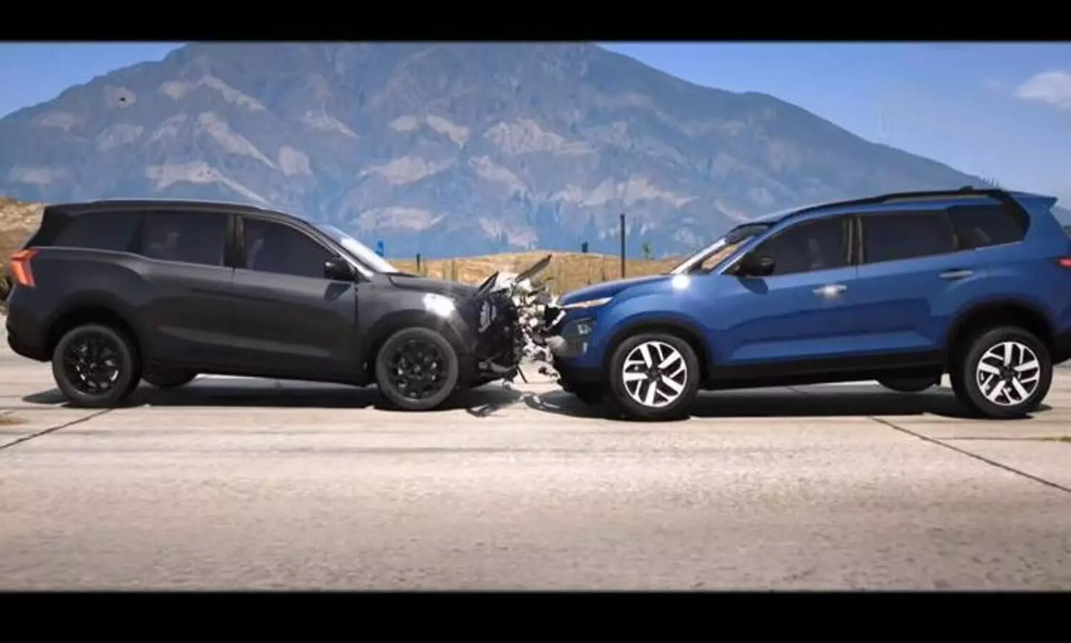 പുത്തൻ എക്​സ്​.യു.വിയും ടാറ്റ സഫാരിയും നേർക്കുനേർ കൂട്ടിയിച്ചു; വ്യത്യസ്​തമായൊരു ക്രാഷ്​ ടെസ്​റ്റ്​ കാണാം