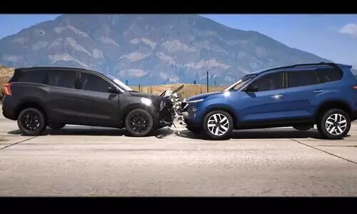 പുത്തൻ എക്​സ്​.യു.വിയും ടാറ്റ സഫാരിയും നേർക്കുനേർ കൂട്ടിയിച്ചു; വ്യത്യസ്​തമായൊരു ക്രാഷ്​ ടെസ്​റ്റ്​ കാണാം