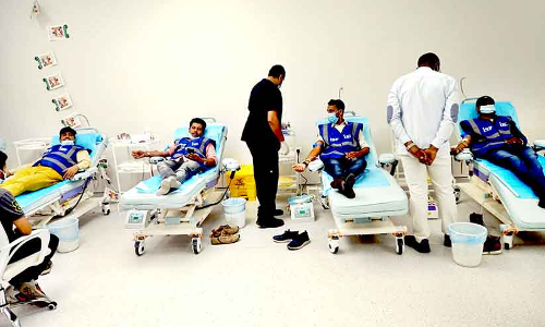 ര​ക്ത​ദാ​ന ക്യാ​മ്പ് സം​ഘ​ടി​പ്പി​ച്ചു