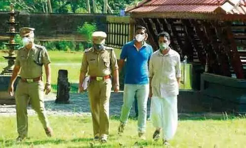 Temple robbery Evidence taken with the accused