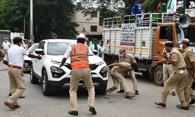 farmers protest bharath bandh