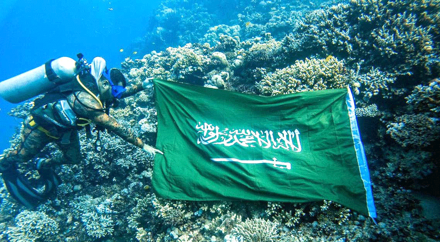 വേറിട്ട കാഴ്​ചയൊരുക്കി മുങ്ങൽ വിദഗ്​​ധരുടെ ദേശീയദിനാഘോഷം