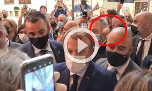 ഇമ്മാനുവൽ മാക്രോണിന്​ നേരെ മുട്ടയേറ്, വിഡിയോ വൈറൽ