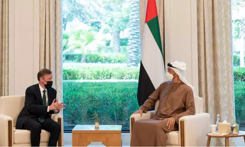 ശൈഖ്​ മുഹമ്മദ്​ ബിൻ സായിദും യു.എസ് സുരക്ഷാ ഉപദേഷ്​ടാവും കൂടിക്കാഴ്ച നടത്തി