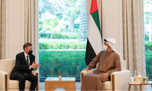 ശൈഖ്​ മുഹമ്മദ്​ ബിൻ സായിദും യു.എസ് സുരക്ഷാ ഉപദേഷ്​ടാവും കൂടിക്കാഴ്ച നടത്തി