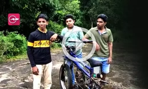 സി.ടി 100 ബൈക്കിന്റെ എഞ്ചിനും ടയറും ഓഫ്റോഡ് ബൈക്ക് നിർമിച്ച് ഒമ്പതാംതരം വിദ്യാർഥി