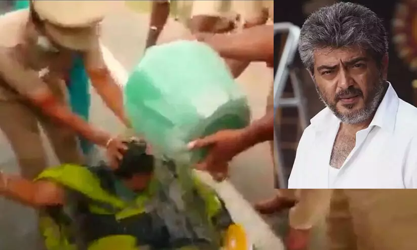 തമിഴ്​ നടൻ അജിത്തിന്‍റെ​ വീടിന്​ മുന്നിൽ യുവതി ആത്മഹത്യക്ക്​ ശ്രമിച്ചു