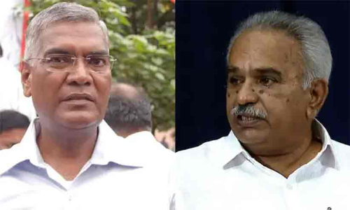 Kanam rajendran, D Raja