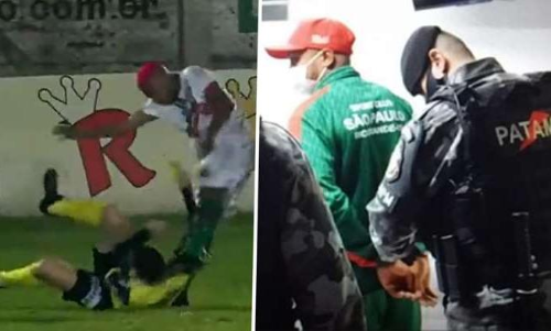 ഫൗൾ വിളിച്ച റഫറിയുടെ തലയിൽ തൊഴിച്ചു; ബ്രസീൽ താരം അറസ്​റ്റിൽ