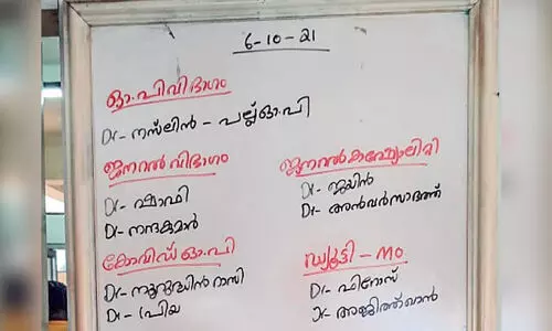 തി​രൂ​ര​ങ്ങാ​ടി താ​ലൂ​ക്ക് ആ​ശു​പ​ത്രി; ഡോ​ക്ട​ര്‍മാ​ർ 36, ബു​ധ​നാ​ഴ്ച ജോ​ലി​യി​ല്‍ ഒ​മ്പ​തു​പേ​ര്‍ മാ​ത്രം