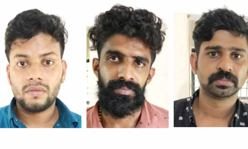 സ്വർണവ്യാപാരിയെ തട്ടിക്കൊണ്ടുപോയി 65 ലക്ഷം കവർന്ന കേസിൽ മൂന്നുപേർ പിടിയിൽ