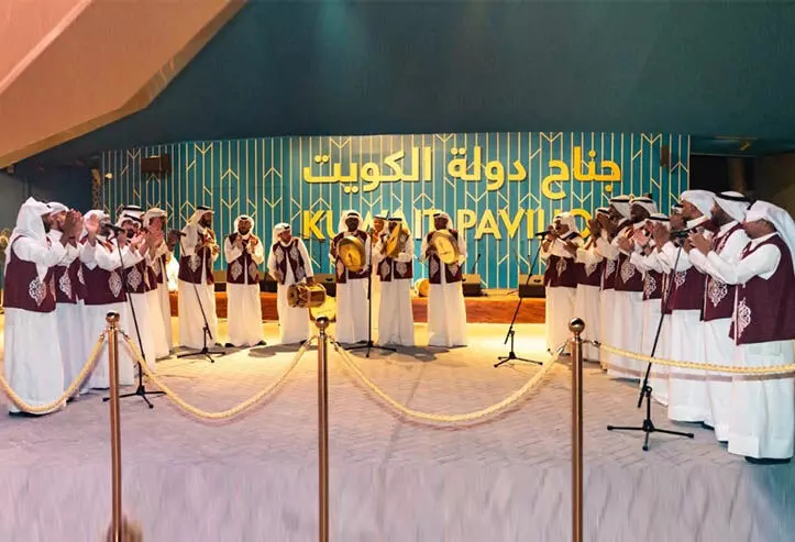 എക്​സ്​പോ പവലിയൻ: ശ്രദ്ധയാകർഷിച്ച്​ കു​വൈത്തി പാരമ്പര്യ കലകൾ