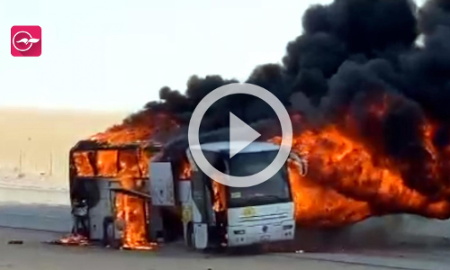 സൗദിയിൽ ബസിന് തീപിടിച്ചു; മലയാളികളുൾപ്പടെ യാത്രക്കാർ അത്ഭുതകരമായി രക്ഷപ്പെട്ടു സൗദിയിൽ ബസിന് തീപിടിച്ചു; മലയാളികളുൾപ്പടെ യാത്രക്കാർ അത്ഭുതകരമായി രക്ഷപ്പെട്ടു