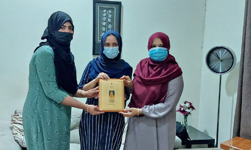 റാങ്ക്​ ജേതാവ്​ അംറീന് നടുമുറ്റം​ ആദരവ്​