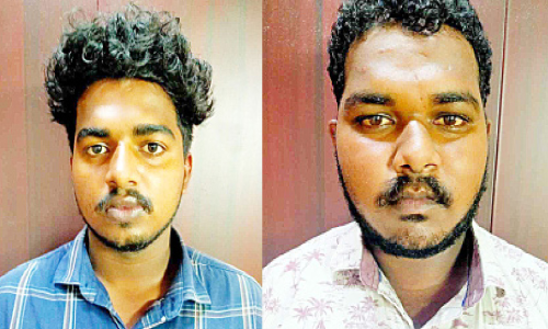 ഭി​ന്ന​ലിം​ഗ​ക്കാ​രി​യെ ഉ​പ​ദ്ര​വി​ച്ച കേ​സി​ല്‍ യു​വാ​ക്ക​ള്‍ പി​ടി​യി​ല്‍