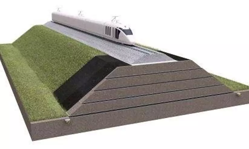 സിൽവർ ലൈൻ: 292 കി.മീറ്റർ പാളം ആ​റ്​ മീ​റ്റ​ർ വരെ ഉ​യ​ര​ത്തിൽ കെ​ട്ടി​യു​യ​ർ​ത്തും