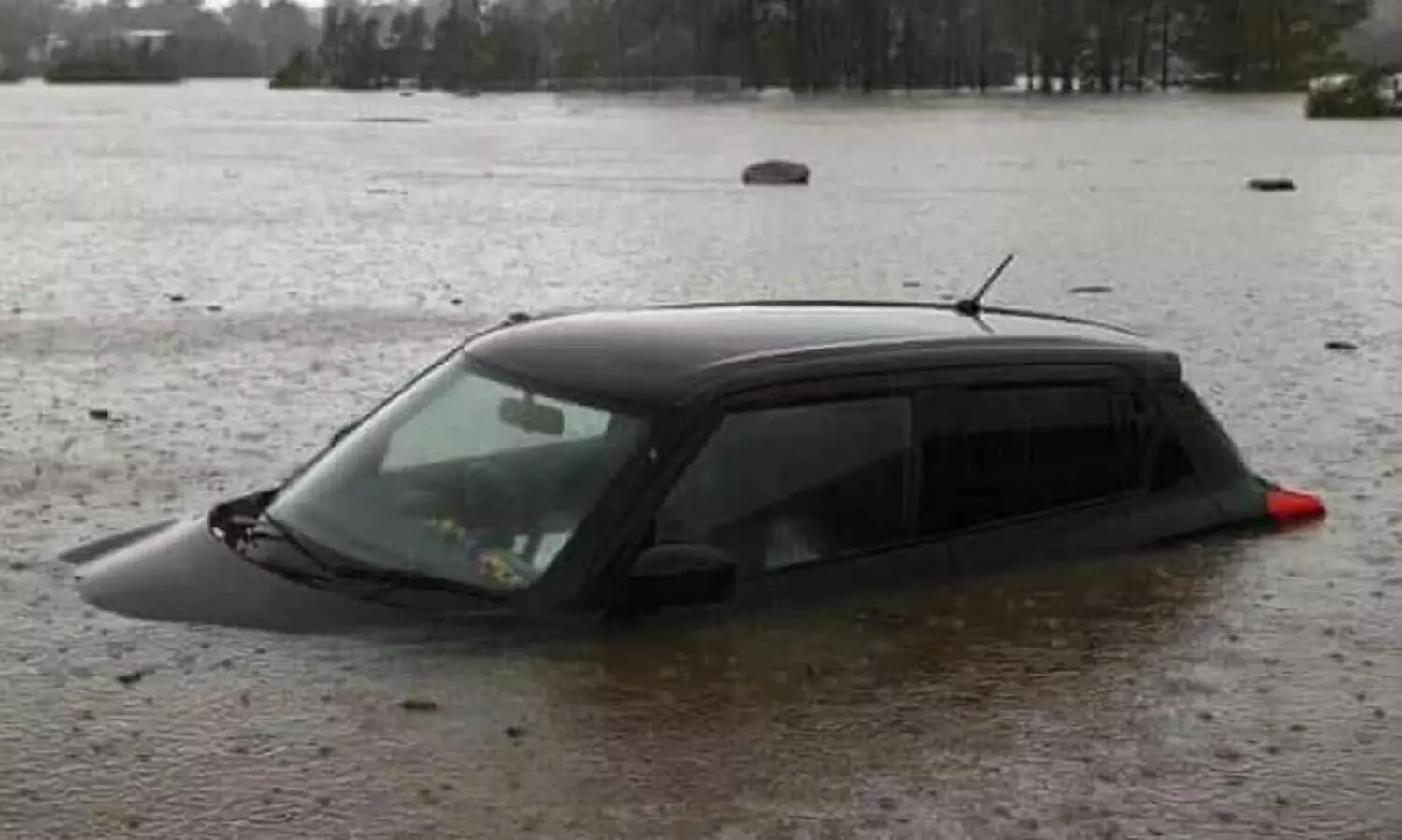 car in water
