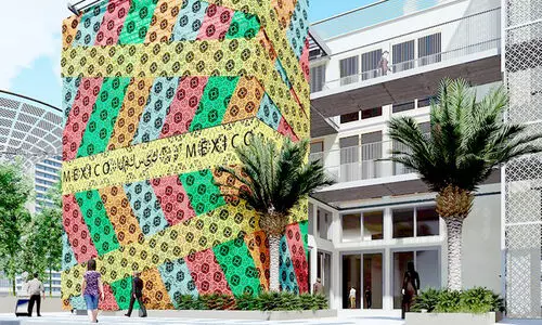 സ്​ത്രീ നെയ്​ത്തുകാരുടെ കരവിരുതിൽ തിളങ്ങി മെക്​സികോ പവലിയൻ