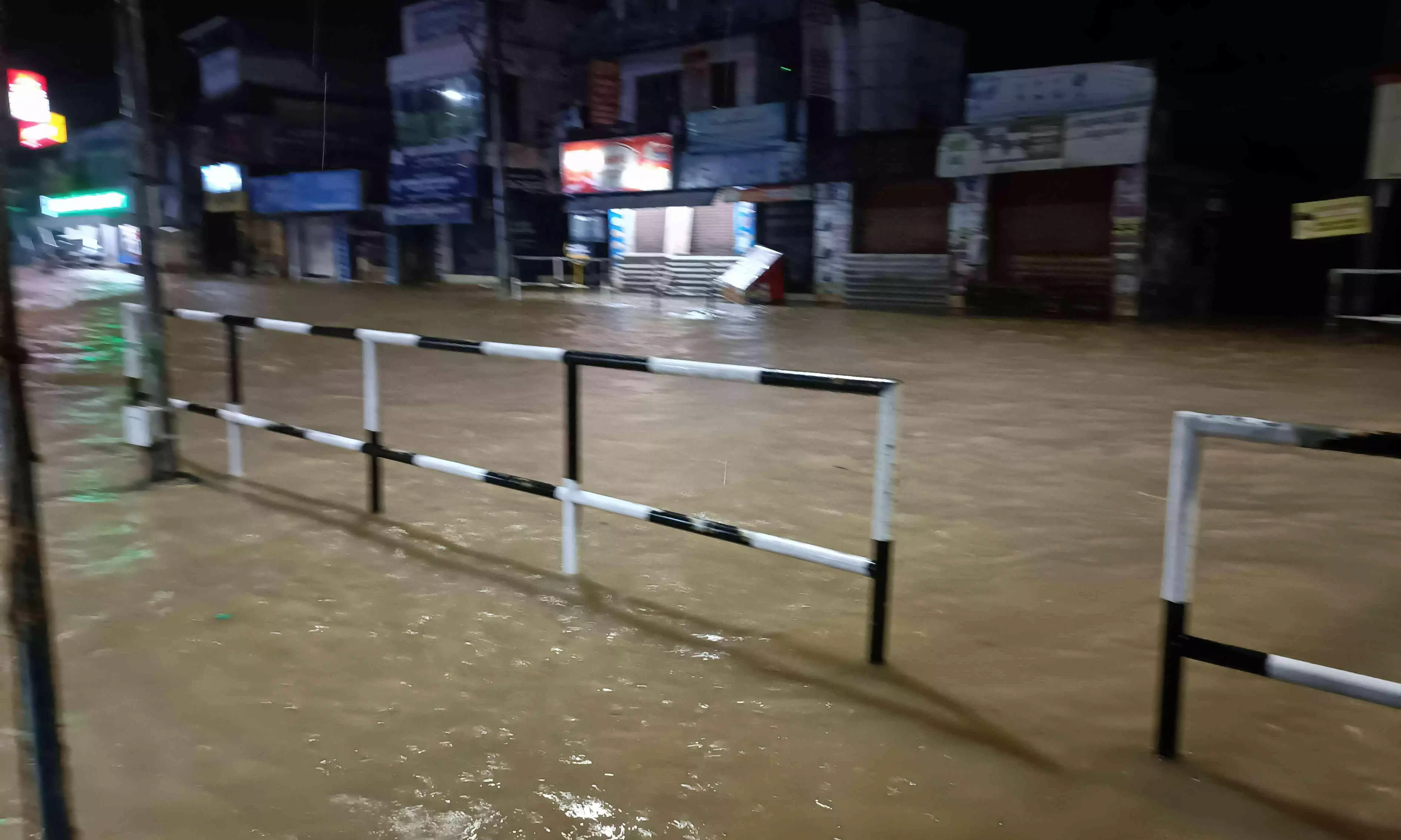Valakam Junction submerged in water