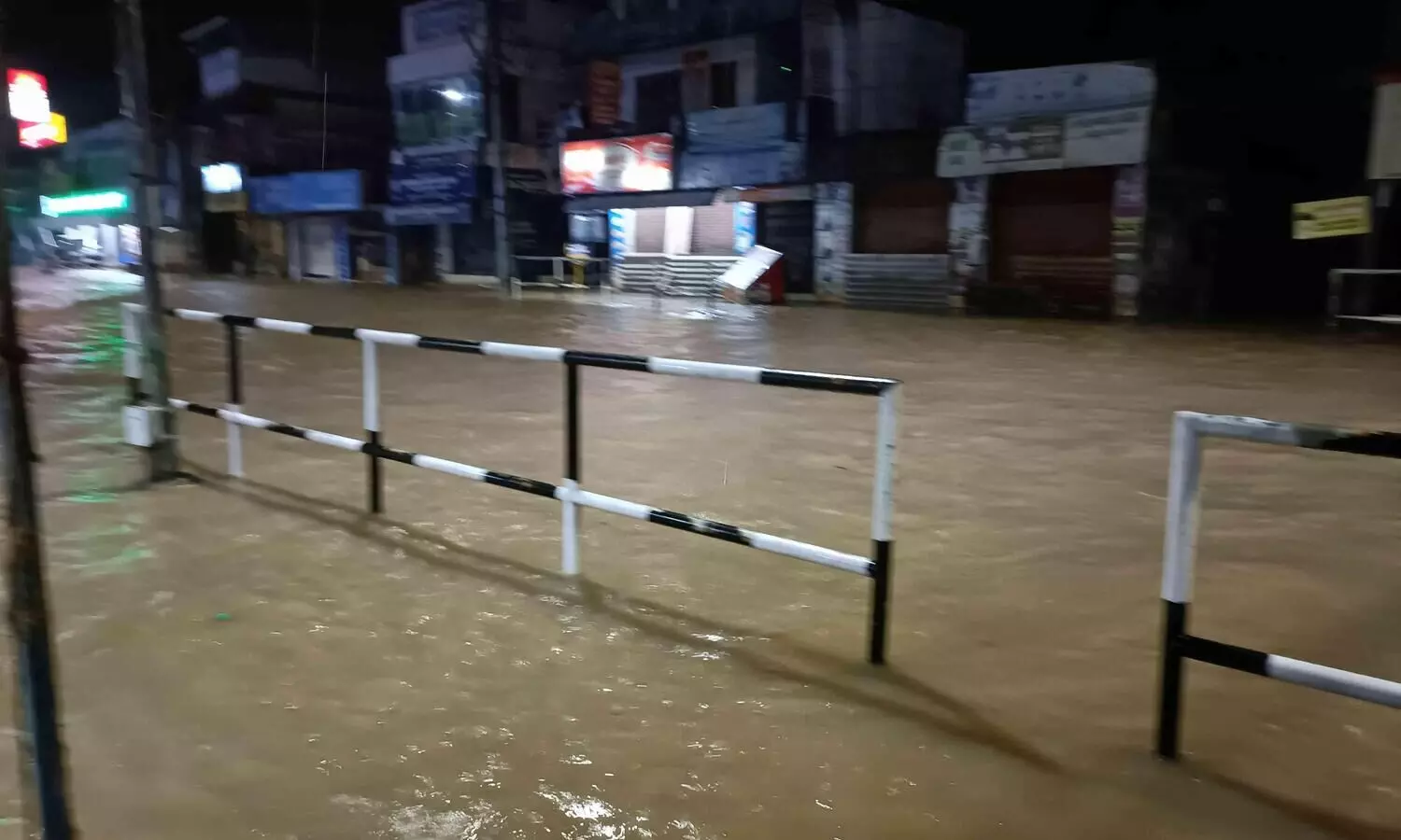 Valakam Junction submerged in water