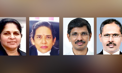 ഹൈ​കോ​ട​തി​യി​ൽ​ ര​ണ്ട് വ​നി​ത​ക​ള​ട​ക്കം നാ​ല്​ ജ​ഡ്​​ജി​മാ​ർ കൂ​ടി