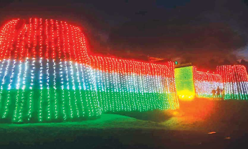 ദീപപ്രഭയിൽ ബേക്കൽ കോട്ട