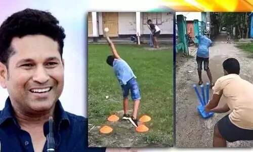 അദ്​​ഭുതമായി അസദുസ്സമാ​െൻറ ബൗളിങ്​; വിഡിയോ പങ്കുവെച്ച് സാക്ഷാൽ​ സചിൻ VIDEO