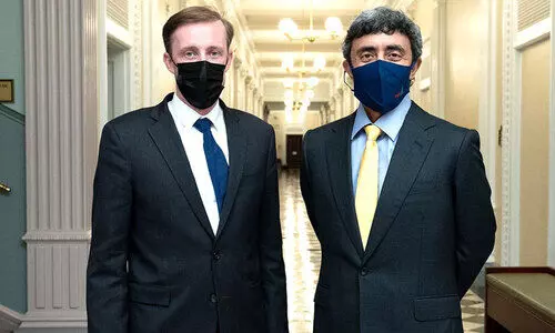 യു.എസ് ദേശീയ സുരക്ഷാ ഉപദേഷ്​ടാവുമായി ശൈഖ് അബ്​ദുല്ല ബിൻ സായിദ്​ കൂടിക്കാഴ്​ച നടത്തി