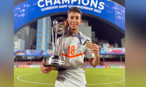 സാ​ഫ്​ ക​പ്പ്​ ഫു​ട്​​ബാ​ൾ കി​രീ​ടം: താരമായി സ​ഹ​ൽ..