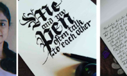 ലോക കൈയെഴുത്ത് മത്സരം: ക​ണ്ണൂ​ർ സ്വ​ദേ​ശി​നിക്ക്​ അംഗീകാരം