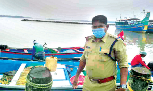 Five boats were taken into custody